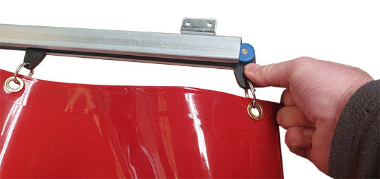 Sliding welding curtains rollers