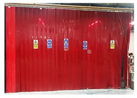 Welding strip curtains