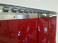 Fixed welding strip curtain hanging system